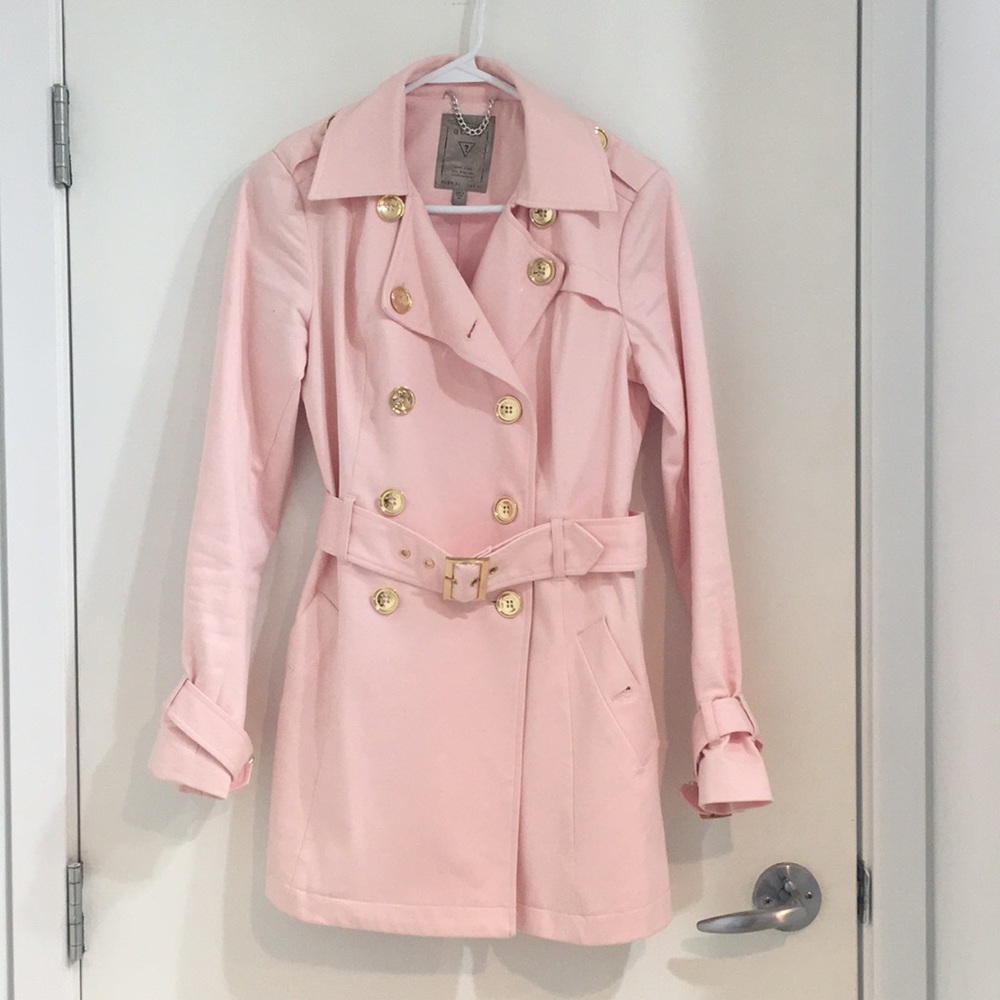 Guess Baby Pink Trench Coat